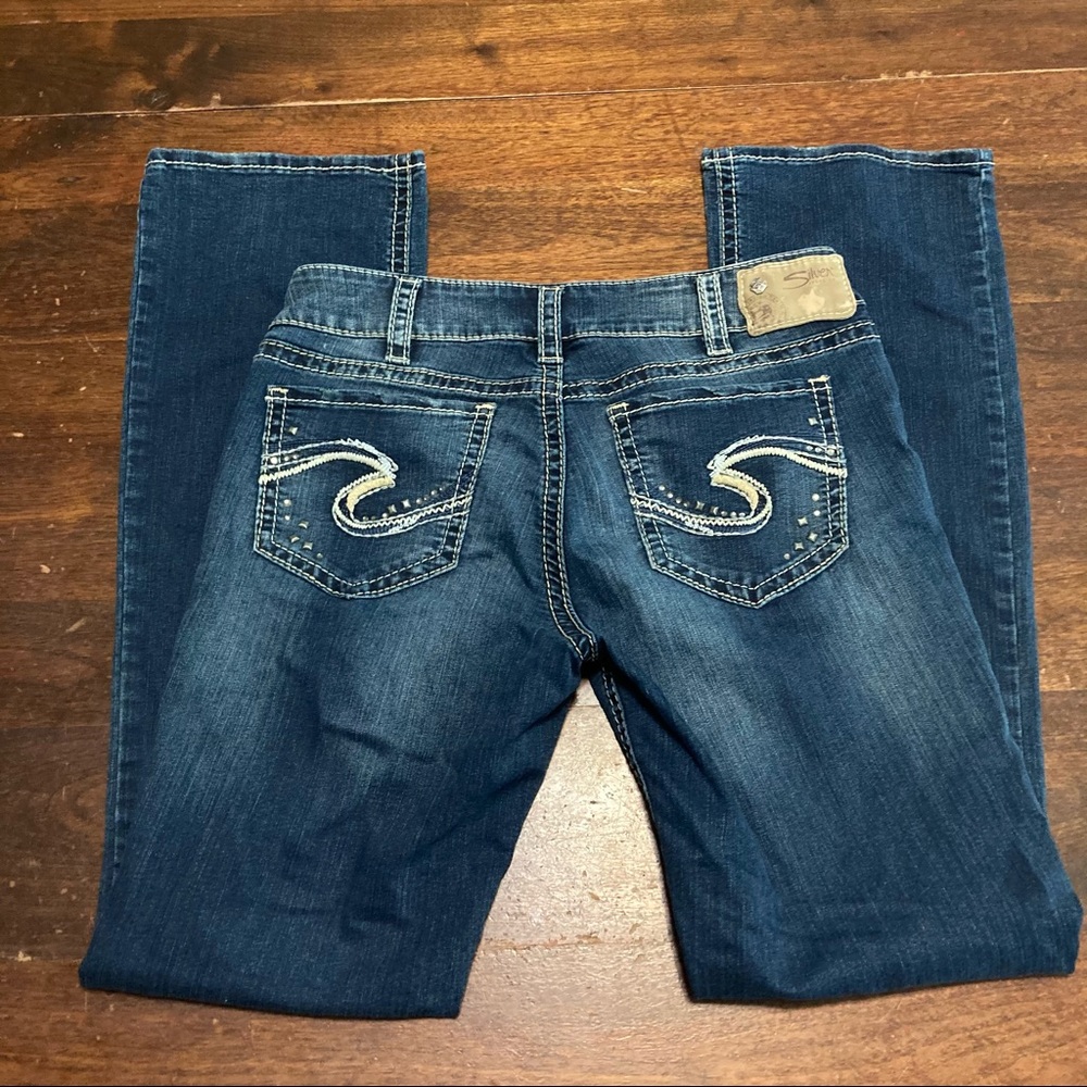 Silver Suki Mid Slim Boot Jeans 31x33 Supr Stretch